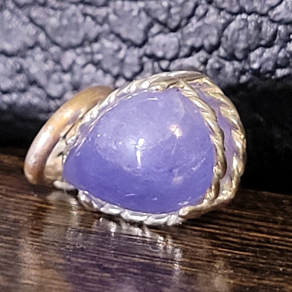 11x7mm Pear Tanzanite Pemdant Set In Sterling Silver Handmade New - Picture 2 of 5